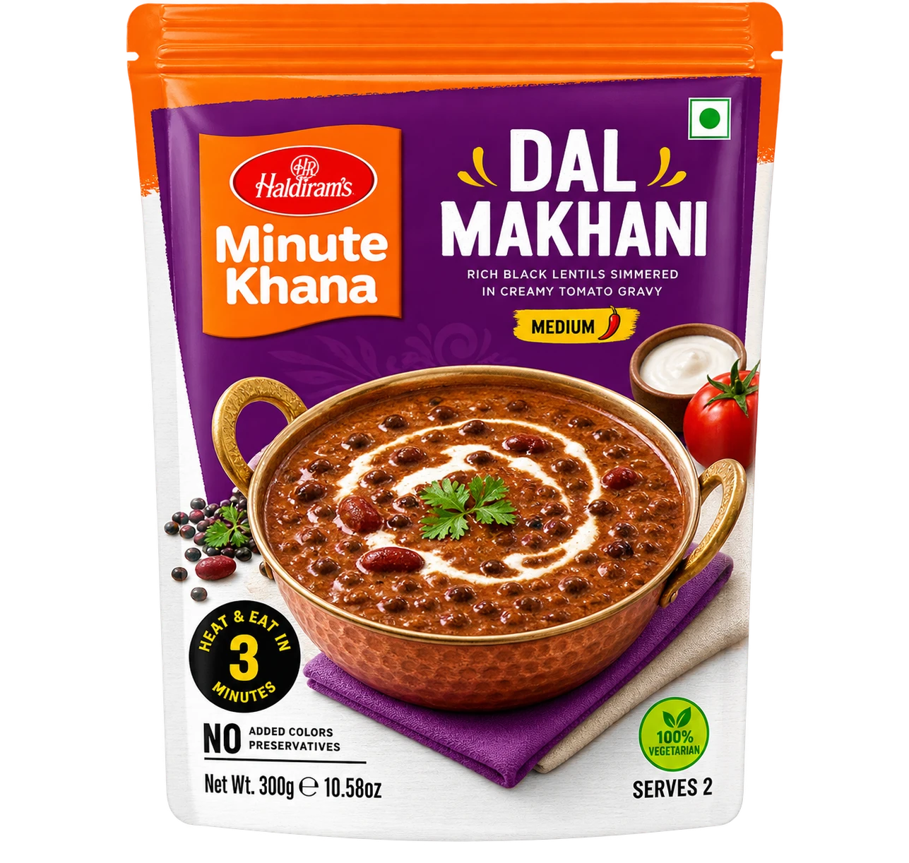 Haldiram's Dal Makhani Czarna soczewica w sosie