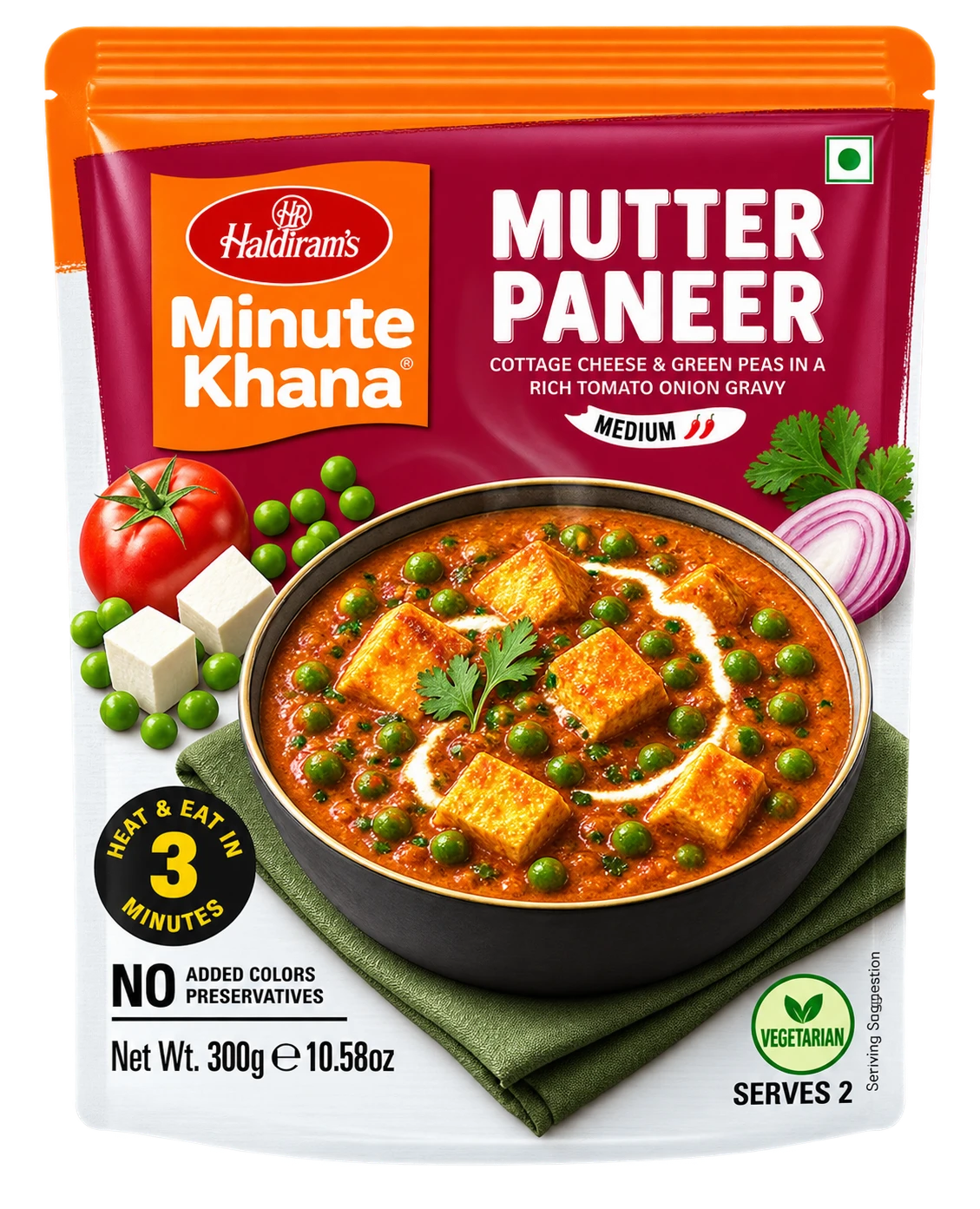Haldiram's Mutter Paneer Groszek z paneer