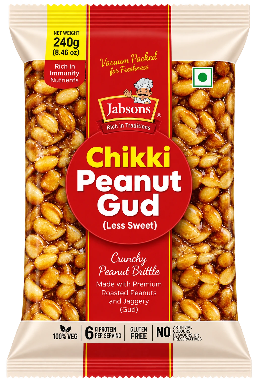 Jabsons Chikki z Orzeszków Ziemnych i Jaggery